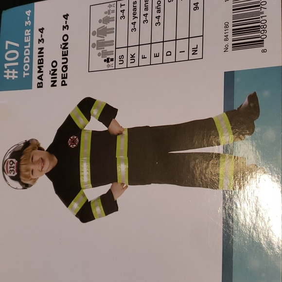 Firefighter Captain Toddler Costume 3-4T - Picture 4 of 4